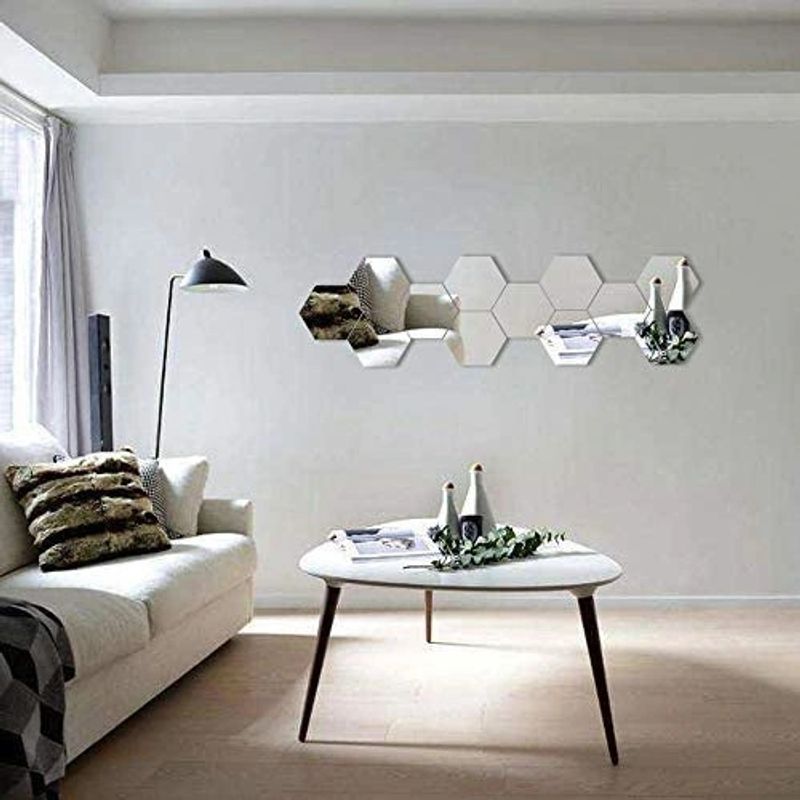 Casa si Gradina - Decoratiuni - Oglinzi - Set 12 Oglinzi Decorative Acrilice Cristal, Argint - Infinity.ro