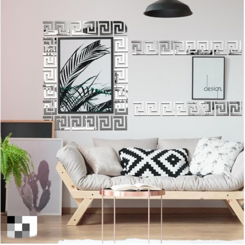 Casa si Gradina - Decoratiuni - Oglinzi - Set 10 Oglinzi, Autoadezive, Acril, 10x10x0.1cm, Transparent - Infinity.ro