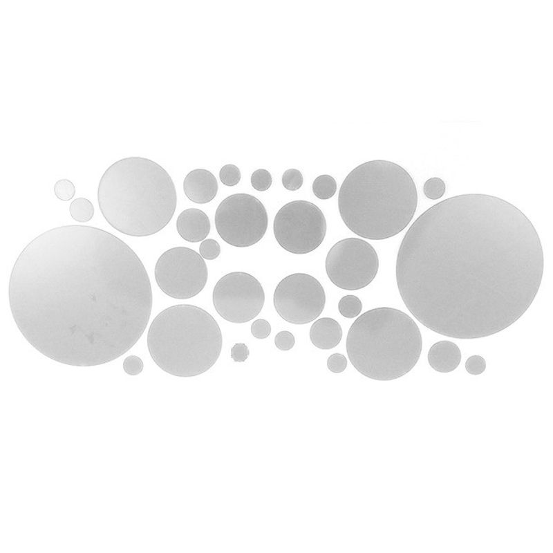 Casa si Gradina - Decoratiuni - Oglinzi - Set 31 Oglinzi Acrilice din PVC, Autoadezive pentru Decorarea Peretilor, Sfere Argintii, Original Deals - Infinity.ro