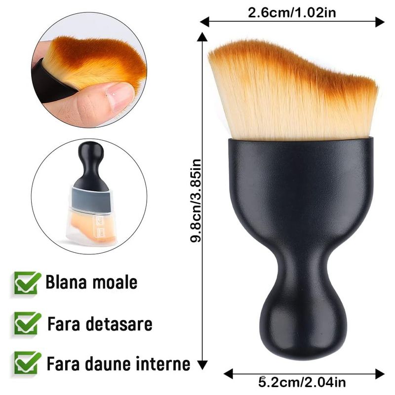 Auto si Moto - Intretinere auto - Produse curatare auto - Set 4 perii curatare auto, pentru detailing si curatare interior-exterior auto, Negru - Infinity.ro