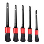 Auto si Moto - Intretinere auto - Produse curatare auto - Set 5 perii curatare auto, premium, Plastic, Negru/Rosu - Infinity.ro