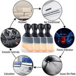 Auto si Moto - Intretinere auto - Produse curatare auto - Set 4 perii curatare auto, pentru detailing si curatare interior-exterior auto, Negru - Infinity.ro