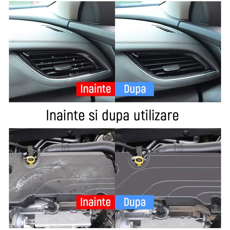 Auto si Moto - Intretinere auto - Produse curatare auto - Set 5 perii curatare auto, premium, Plastic, Negru/Rosu - Infinity.ro