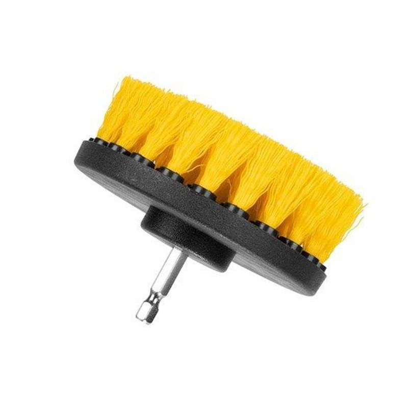 Auto si Moto - Intretinere auto - Produse curatare auto - Perie curatare universala Benson, cu adaptor bormasina autofiletanta, galbena, duritate medie - Infinity.ro