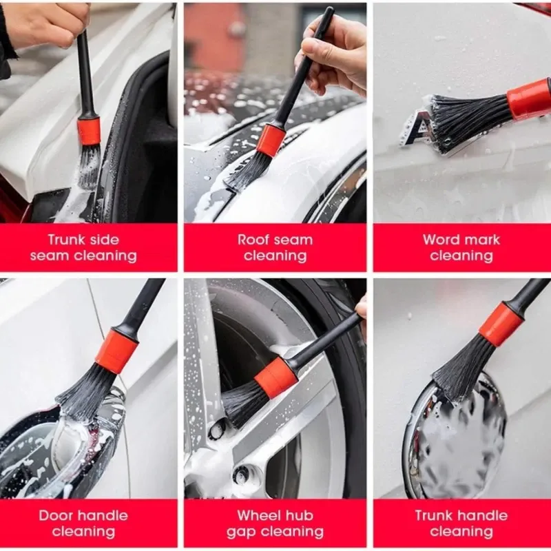 Auto si Moto - Intretinere auto - Produse curatare auto - Set 5 perii curatare auto, 5 dimensiuni, peri moi - Infinity.ro