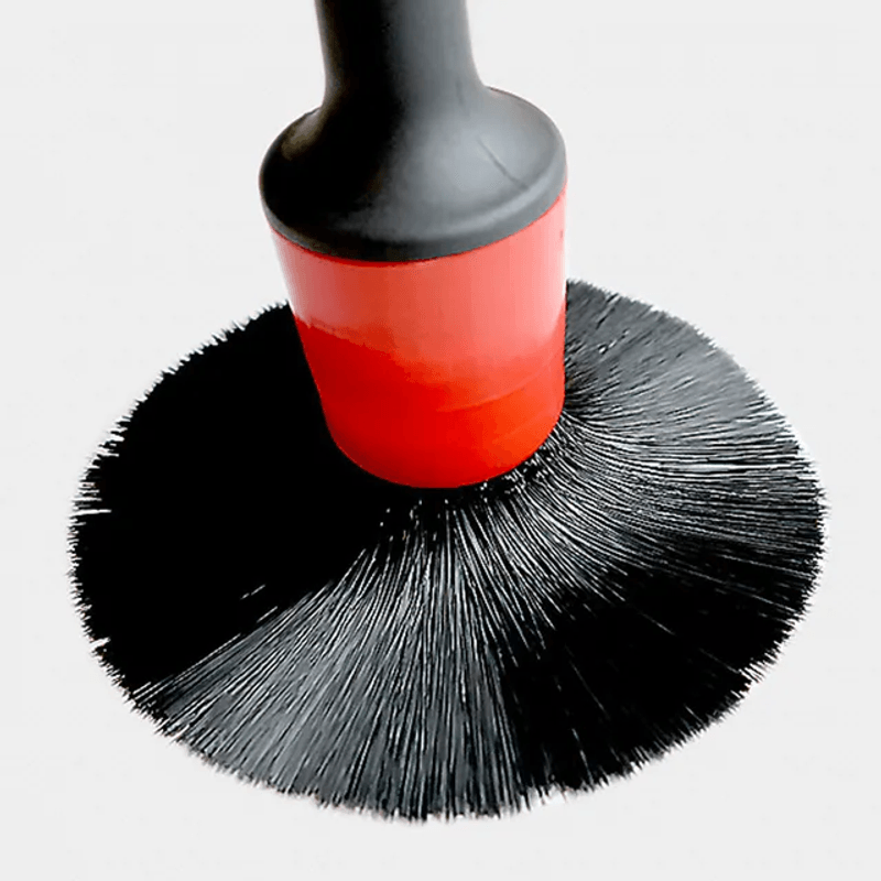 Auto si Moto - Intretinere auto - Produse curatare auto - Set 5 pensule pentru Detailing si curatare interior-exterior auto, dimensiuni diferite, Negru-Rosu - Infinity.ro