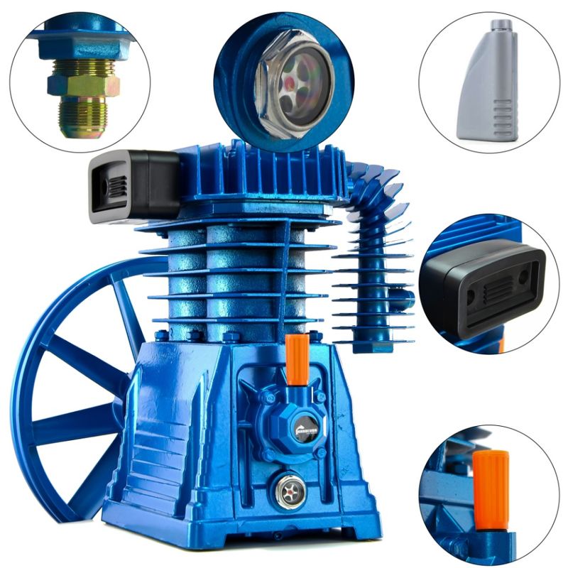 Casa si Gradina - Electrice - Echipamente electrice - Compresoare - Pompa compresor de aer cu 2 pistoane de 90mm debit 960l/min 4-5 kW 10 bari Barracuda B-AC2090H - Infinity.ro