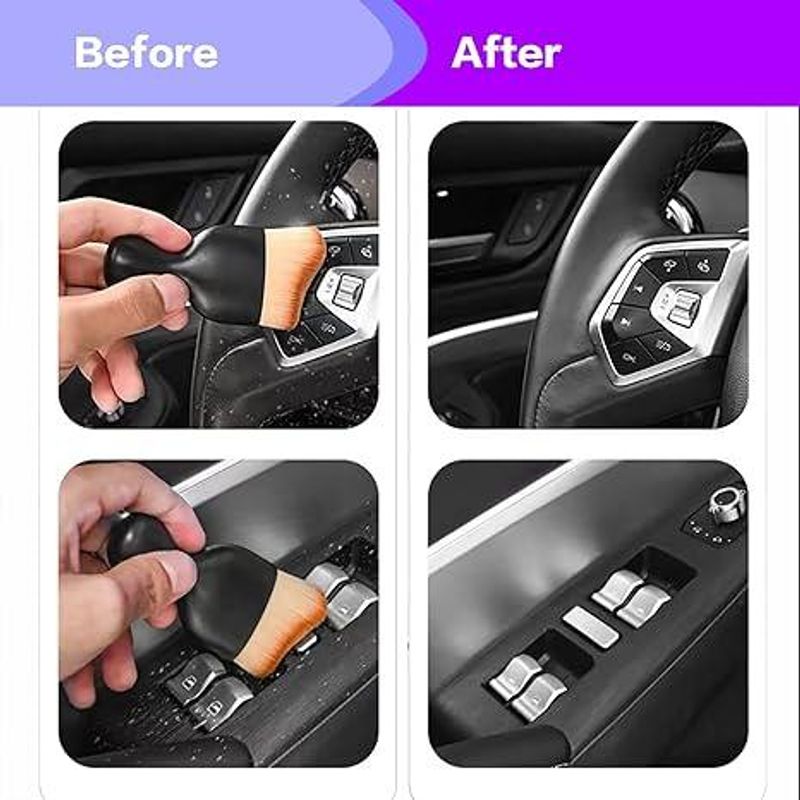 Auto si Moto - Intretinere auto - Produse curatare auto - Perie pentru detailing, 9,8x4,5 cm, Maro - Infinity.ro
