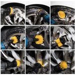 Auto si Moto - Intretinere auto - Produse curatare auto - Set 3 perii curatare auto, Fibre de nailon, 5/8.8/10cm, Negru/Galben - Infinity.ro