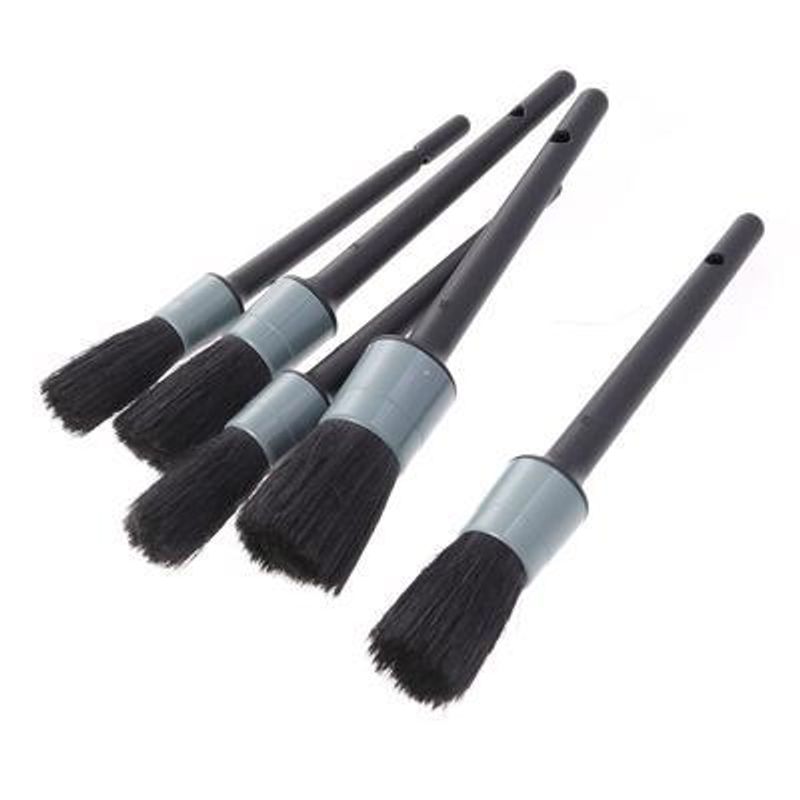 Auto si Moto - Intretinere auto - Produse curatare auto - Set 5 perii profesionale Gri MyStyle pentru curatat interior si exterior auto, elemente de caroserie, bord, - Infinity.ro