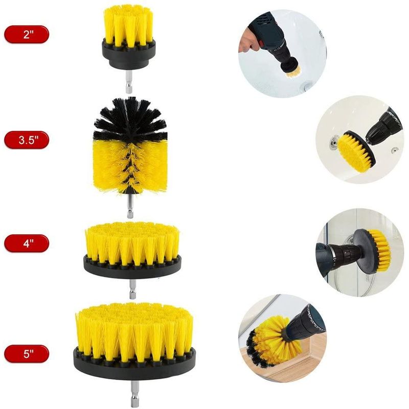 Auto si Moto - Intretinere auto - Produse curatare auto - Set de 4 perii de curatat pentru bormasina de diferite dimensiuni - Infinity.ro