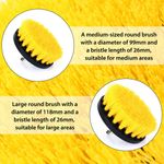 Auto si Moto - Intretinere auto - Produse curatare auto - Set 4 perii curatare pentru bormasina OEM, Negru/ Galben - Infinity.ro