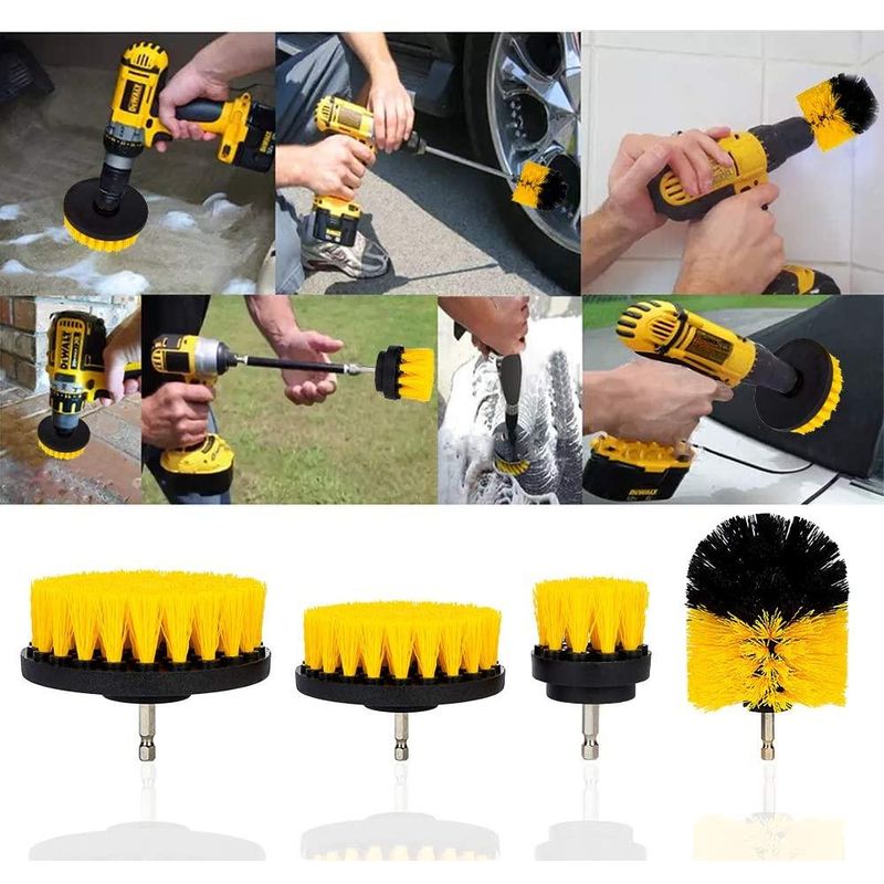 Auto si Moto - Intretinere auto - Produse curatare auto - Set de 4 perii de curatat pentru bormasina de diferite dimensiuni - Infinity.ro