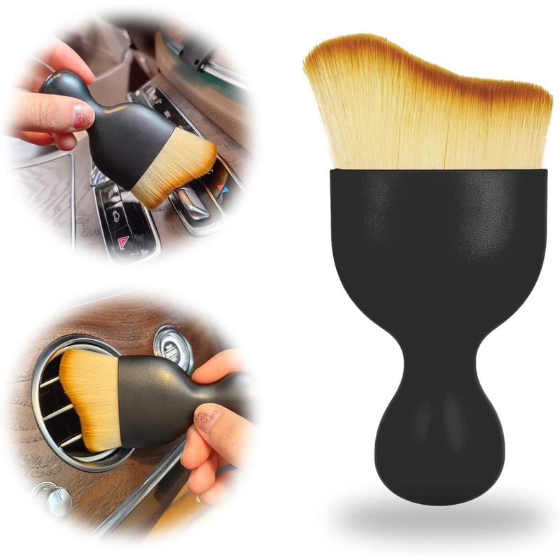 Auto si Moto - Intretinere auto - Produse curatare auto - Perie profesionala pentru curatarea interiorului masinii, plastic si nailon, 10x4.5x2 cm, neagra - Infinity.ro