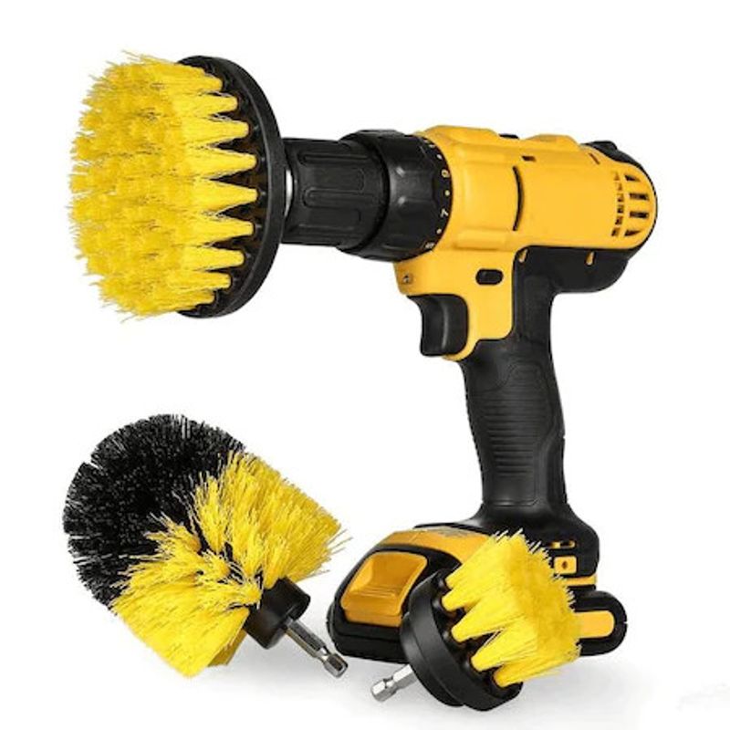 Auto si Moto - Intretinere auto - Produse curatare auto - Set 3 perii pentru curatare, eSimplu, universale, cu adaptor pentru bormasina - Infinity.ro