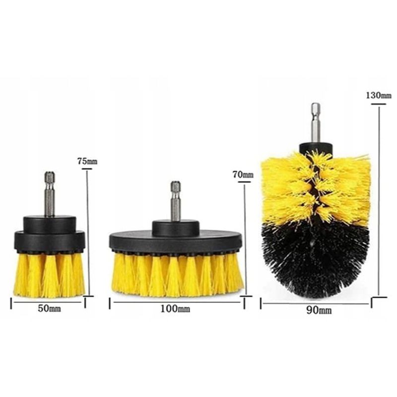 Auto si Moto - Intretinere auto - Produse curatare auto - Set 3 perii de nylon pentru curatat diferite suprafete - Infinity.ro