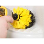 Auto si Moto - Intretinere auto - Produse curatare auto - Set 3 perii pentru curatare, universale, cu adaptor pentru bormasina, galbene - Infinity.ro