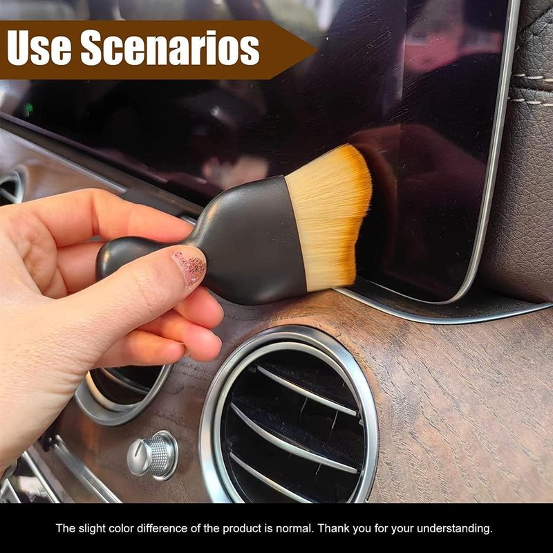 Auto si Moto - Intretinere auto - Produse curatare auto - Perie profesionala pentru curatarea interiorului masinii, plastic si nailon, 10x4.5x2 cm, neagra - Infinity.ro