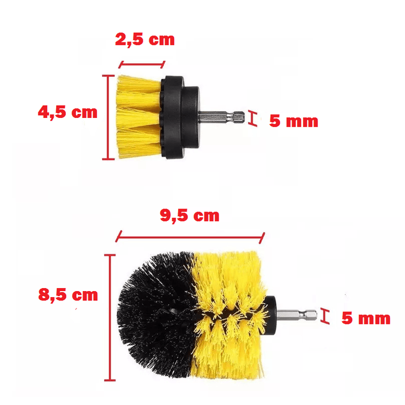 Auto si Moto - Intretinere auto - Produse curatare auto - Set 2 Perii pentru Mocheta & Uz Casnic / Profesional - MyStyle - Detailing Carpet Brush cu Adaptor Bormasina - Infinity.ro