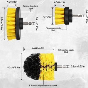 Set 3 perii electrice, Plastic, Galben/Negru