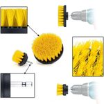 Auto si Moto - Intretinere auto - Produse curatare auto - Set 2 perii curatare cu adaptor pentru bormasina/autofiletanta, plastic/ ABS/ metal, galben - Infinity.ro
