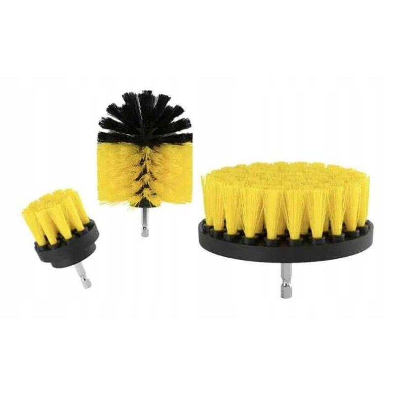 Auto si Moto - Intretinere auto - Produse curatare auto - Set de perii curatare pentru bormasina, 1/4, 3 buc - Infinity.ro