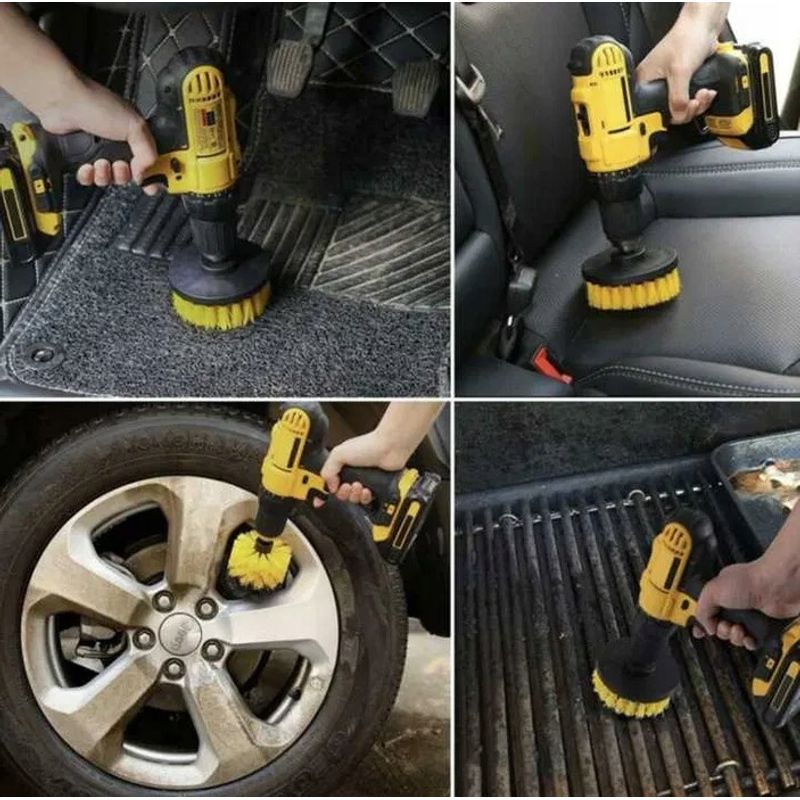 Auto si Moto - Intretinere auto - Produse curatare auto - Set de perii curatare pentru bormasina, 1/4, 3 buc - Infinity.ro