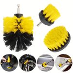 Auto si Moto - Intretinere auto - Produse curatare auto - Set 3 perii curatare, Plastic, Galben/Negru - Infinity.ro