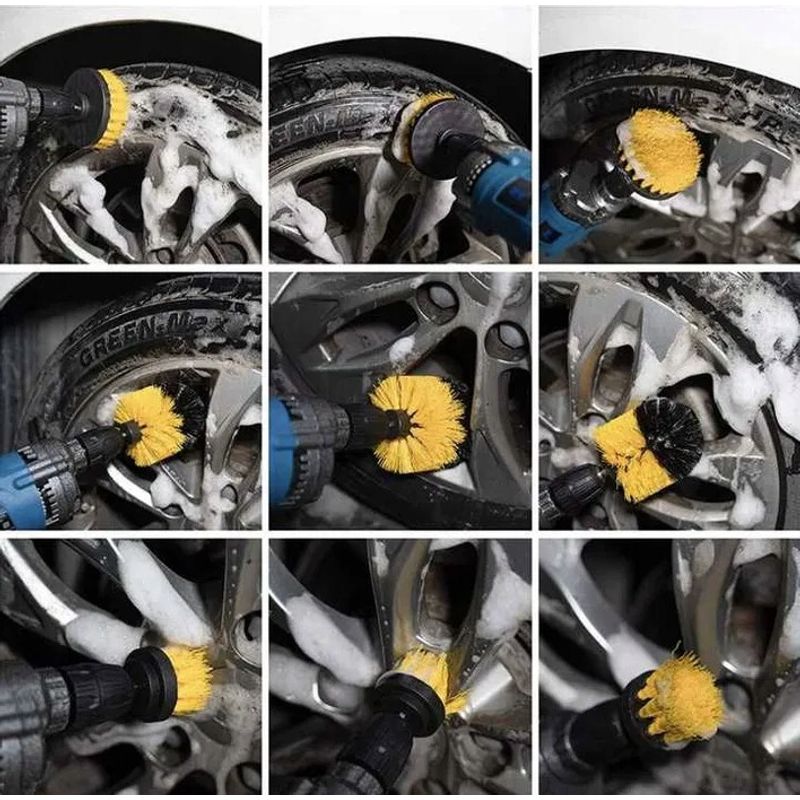 Auto si Moto - Intretinere auto - Produse curatare auto - Set de perii curatare pentru bormasina, 1/4, 3 buc - Infinity.ro