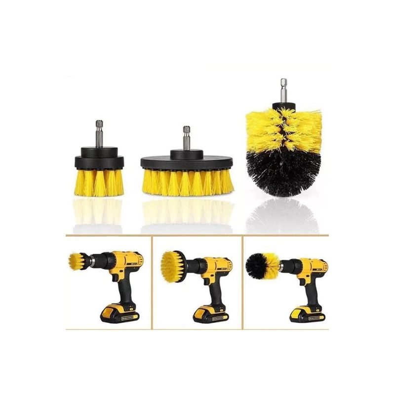 Auto si Moto - Intretinere auto - Produse curatare auto - Set 3 perii de curatare AutoClean Brush, pentru bormasina/autofiletanta, eficiente, materiale de calitate, - Infinity.ro