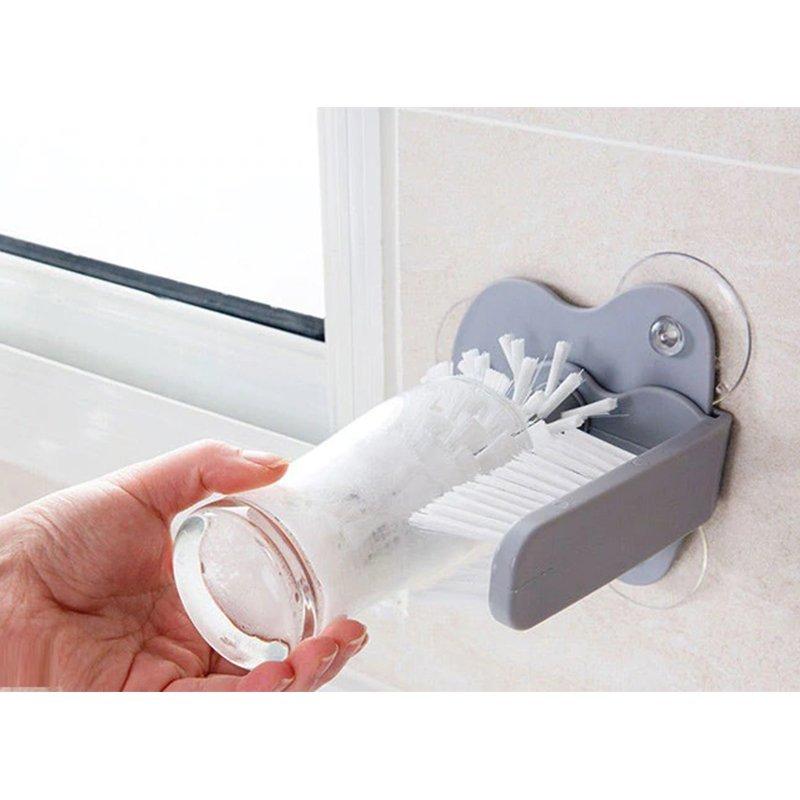 Market - Curatenie si intretinere casa - Produse bucatarie - Lavete si bureti - Set perii profesionale pentru spalat pahare si recipiente, interior/exterior, fixare cu ventuza, MyStyle - Infinity.ro