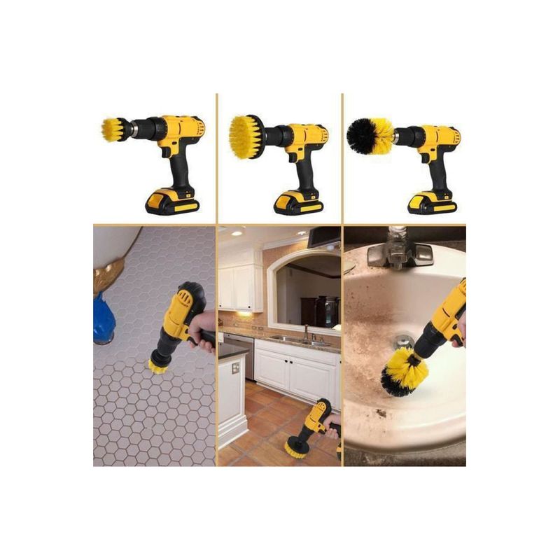 Auto si Moto - Intretinere auto - Produse curatare auto - Set 3 perii de curatare AutoClean Brush, pentru bormasina/autofiletanta, eficiente, materiale de calitate, - Infinity.ro