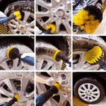 Auto si Moto - Intretinere auto - Produse curatare auto - Set 3 perii curatare, Plastic, Galben/Negru - Infinity.ro