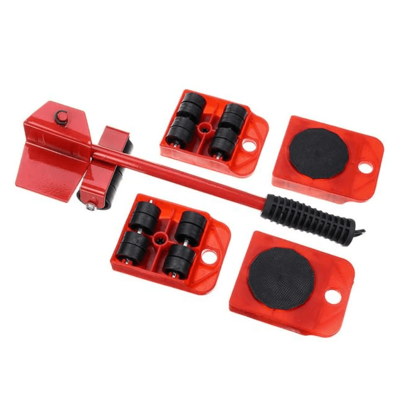 Casa si Gradina - Constructii - Depozitare, transport si protectie - Echipamente pentru transport si ridicat - Maneta de ridicare mobila cu 4 roti, Rosu - Infinity.ro