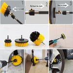 Auto si Moto - Intretinere auto - Produse curatare auto - Set 3 perii curatare, Plastic, Galben/Negru - Infinity.ro