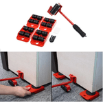 Casa si Gradina - Constructii - Depozitare, transport si protectie - Echipamente pentru transport si ridicat - Maneta de ridicare mobila cu 4 roti, Rosu - Infinity.ro