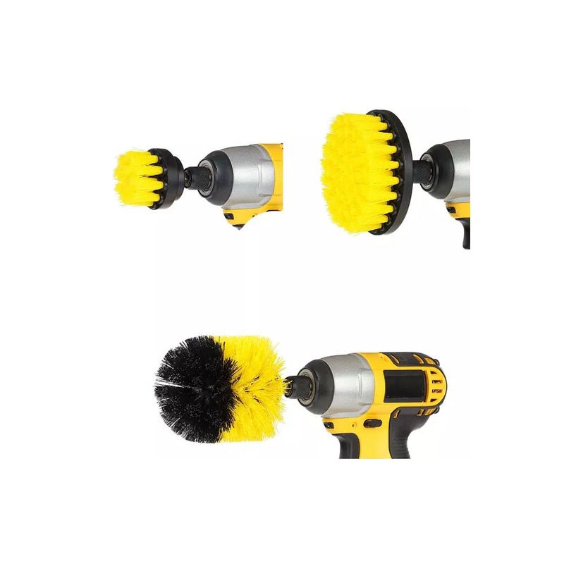 Auto si Moto - Intretinere auto - Produse curatare auto - Set 3 perii de curatare AutoClean Brush, pentru bormasina/autofiletanta, eficiente, materiale de calitate, - Infinity.ro