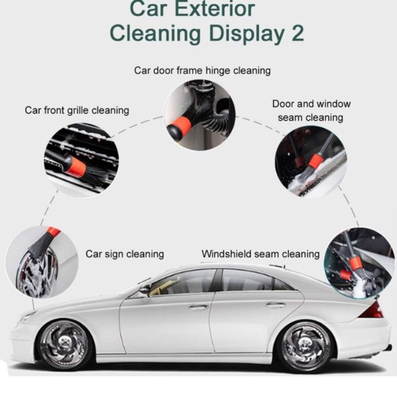 Auto si Moto - Intretinere auto - Produse curatare auto - Pensule cu par sintetic detailing auto, 5 buc/set - Infinity.ro
