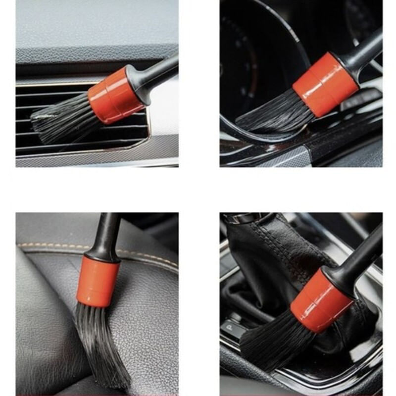 Auto si Moto - Intretinere auto - Produse curatare auto - Set 5 pensule cu perii sintetici moi + laveta microfibra pentru detailing auto - Infinity.ro