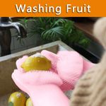 Casa si Gradina - Textile si covoare - Textile bucatarie - Manusi bucatarie - Manusi profesionale din silicon cu perii pentru spalat vasele si pentru protejarea mainilor, reutilizabile, - Infinity.ro