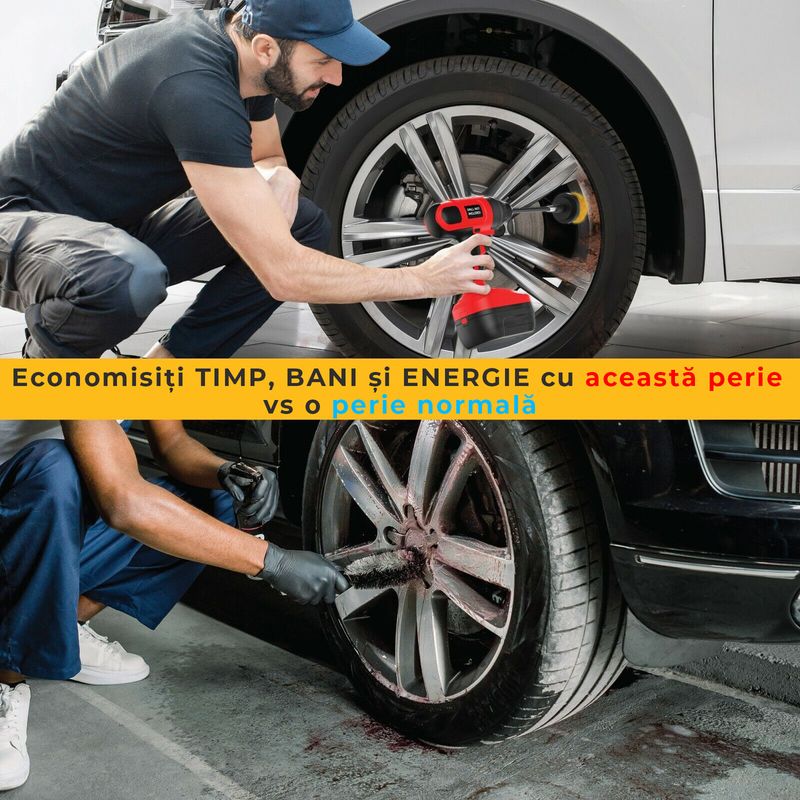Auto si Moto - Intretinere auto - Produse curatare auto - Set 3 perii rotative din plastic, de curatat suprafete, covoare, cu adaptor, diferite marimi, pentru - Infinity.ro