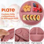 Jucarii, Copii si Bebe - Hrana si alaptare - Biberoane, suzete si accesorii hranire - Articole hranire bebelusi - Set hranire bebe din silicon, Darklove, 1 baveta, 1 farfurie compartimentata, 1 bol cu ventuza, lingurita si - Infinity.ro