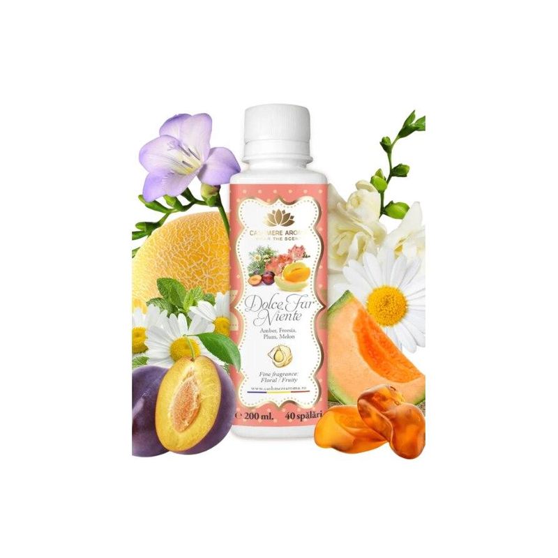 Market - Spalare si intretinere rufe - Produse intretinere textile - Balsam rufe - Parfum de rufe DOLCE FAR NIENTE cu arome de pepene, prune, frezie, flori albe, musetel, ambra, 200ml - Infinity.ro