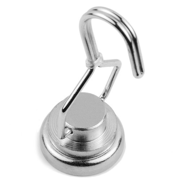 Casa si Gradina - Constructii - Feronerie si accesorii - Suruburi, dibluri si accesorii uz general - Magnet oala neodim 25mm cu carlig rotativ - Infinity.ro