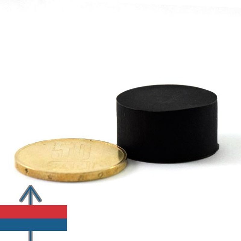 Casa si Gradina - Constructii - Feronerie si accesorii - Suruburi, dibluri si accesorii uz general - Magnet neodim disc 22 x 11,4 mm cauciucat puternic fixare metale - Infinity.ro