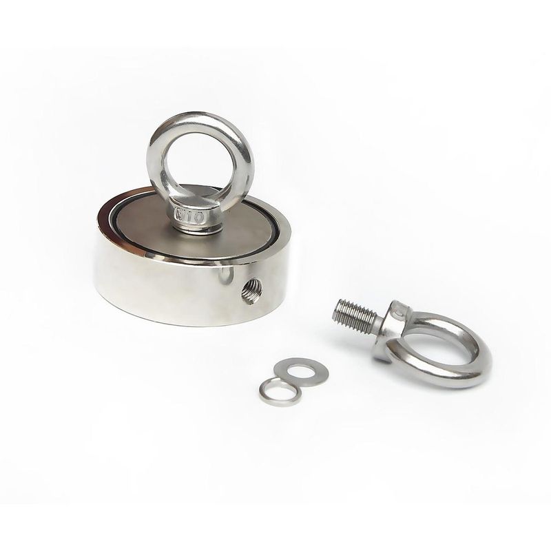 Casa si Gradina - Mobilier - Feronerie si accesorii mobila - Magnet Fishing D75 mm doua fete Forta de prindere magnet acvatic neodim in carcasa - Infinity.ro