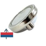 Casa si Gradina - Constructii - Feronerie si accesorii - Suruburi, dibluri si accesorii uz general - Magnet oala, diametrul D42mm, carlig inelar, neodim puternic, suprafata nichelata, N35, forta 45 kg - Infinity.ro