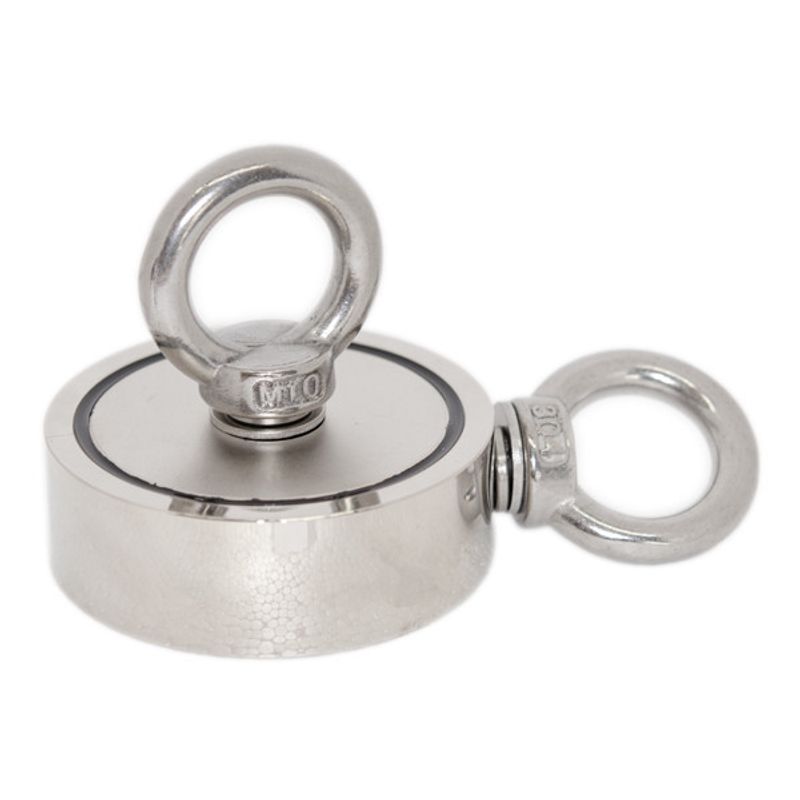 Casa si Gradina - Mobilier - Feronerie si accesorii mobila - Magnet Fishing D75 mm doua fete Forta de prindere magnet acvatic neodim in carcasa - Infinity.ro