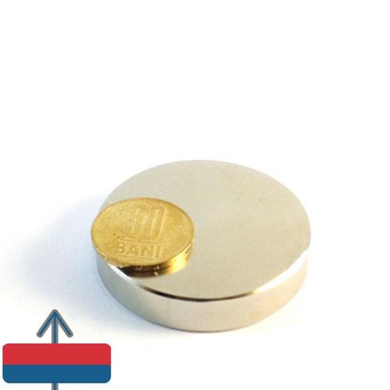 Casa si Gradina - Mobilier - Feronerie si accesorii mobila - Magnet disc 50x10mm puternic neodim forta 36kg N52 - Infinity.ro