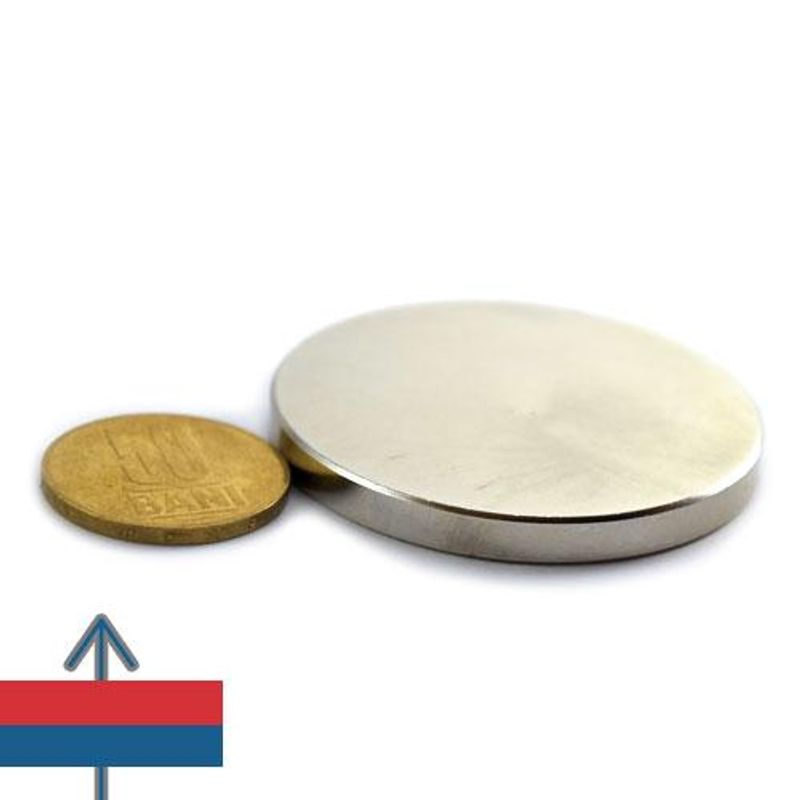 Casa si Gradina - Constructii - Feronerie si accesorii - Suruburi, dibluri si accesorii uz general - Magnet puternic neodim disc 50 x 5 mm - N52 - forta 17kg - Infinity.ro